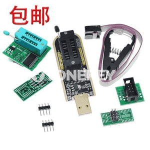 CH341A 24 25 seriýaly EEPROM fleş BIOS USB programmist modul synag klipi