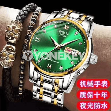 Erkekler üçin awtomatiki mehaniki goşar sagat.