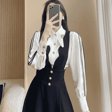 Gyzlar üçin niýetlenen komplekt sarafan+bluzka