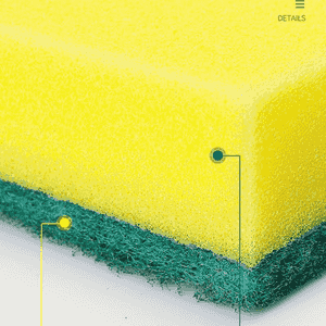 Gap-gaç ýuwmak üçin niýetlenen gubka.